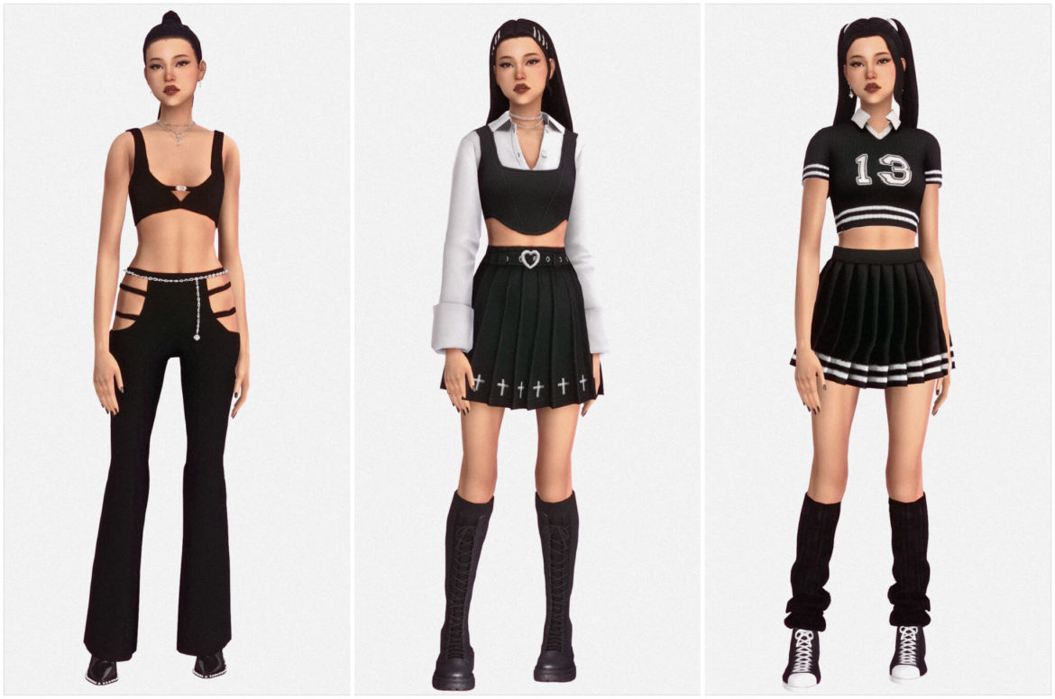 Sims 4 jamess outfits can you tell she likes black