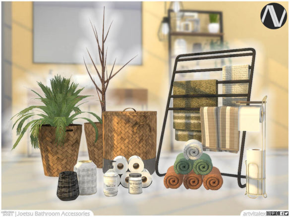 Sims 4 Joetsu Bathroom Accessories by ArtVitalex at TSR
