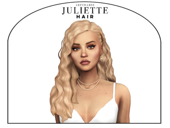 Sims 4 Juliette Hair by arethabee