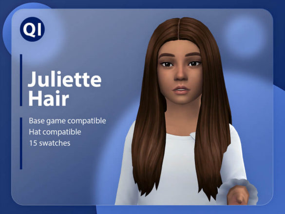 Sims 4 Juliette Hair by qicc