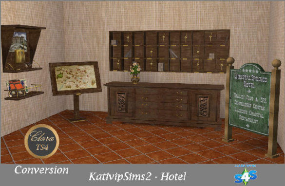 Sims 4 KatvipSims2 Hotel furniture conversions by Clara