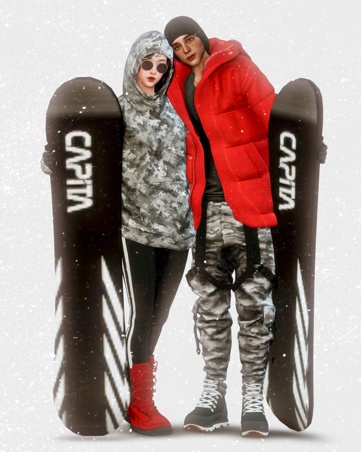 Sims 4 let it snow lookbook