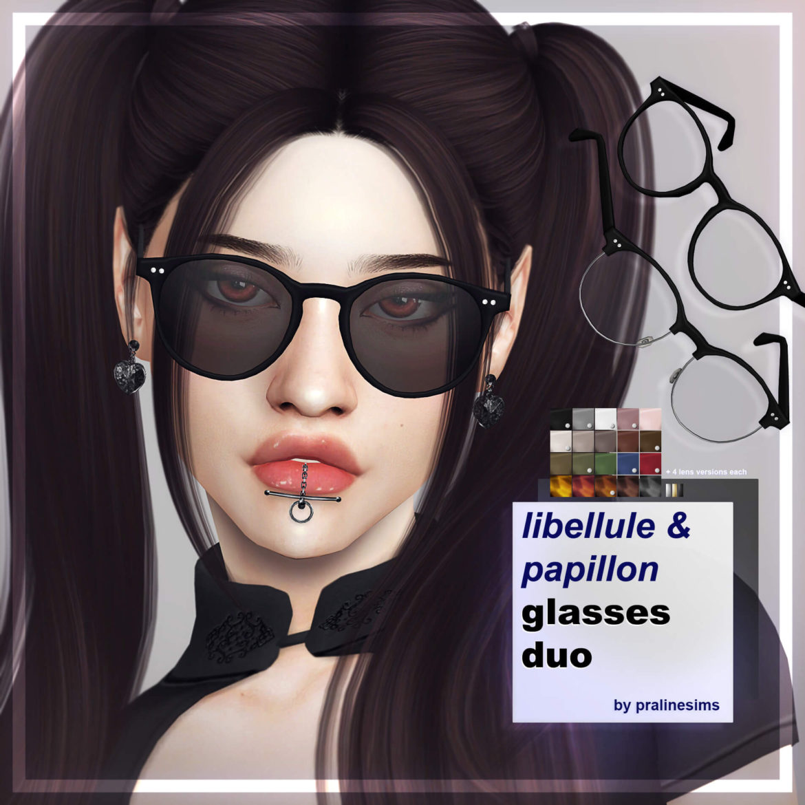 Sims 4 libellule papillon glasses