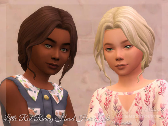 Sims 4 Little Red Riding Hood Hair Child by Dissia