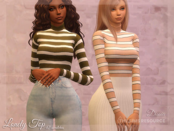 Sims 4 Lonely Top by Dissia