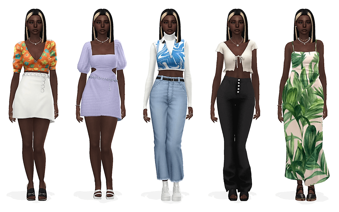 Sims 4 lookbook Inspired by melody-n 2