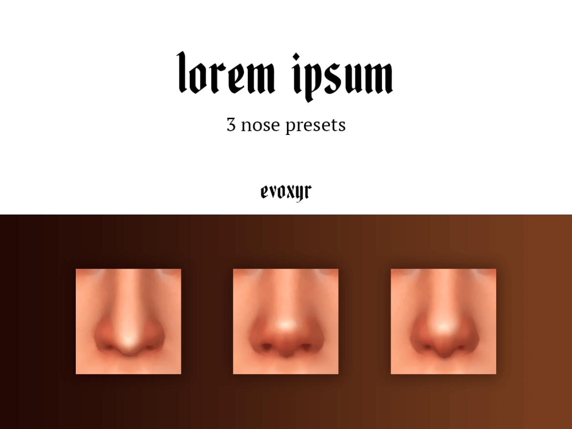 Sims 4 loremipsum nose presets