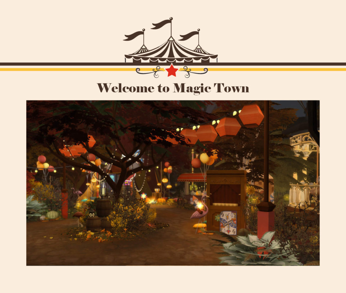 Sims 4 magic town cafebar no cc
