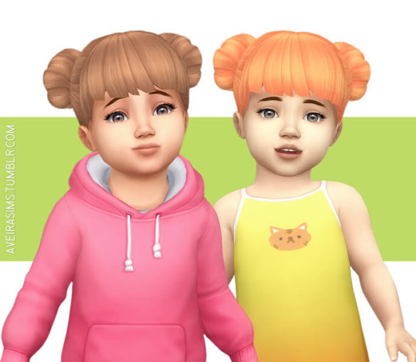 Sims 4 magicalgirlsimmers bun hair recolor retired