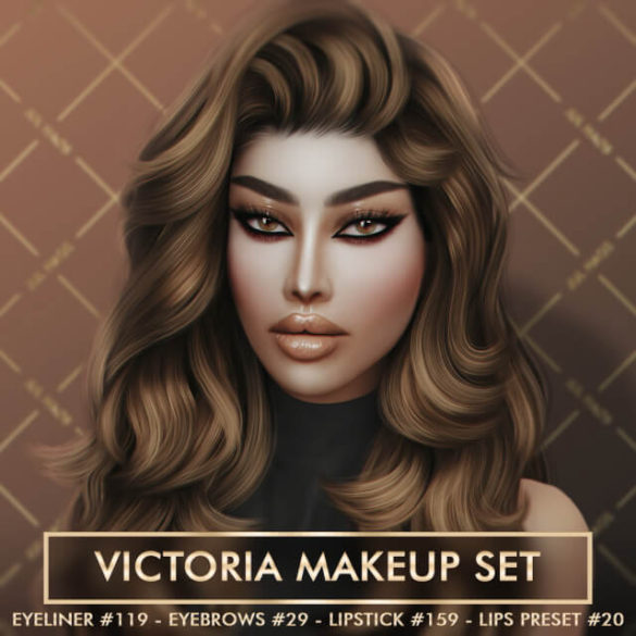 Sims 4 makeup- eyebrow-eyeliner-lipstick