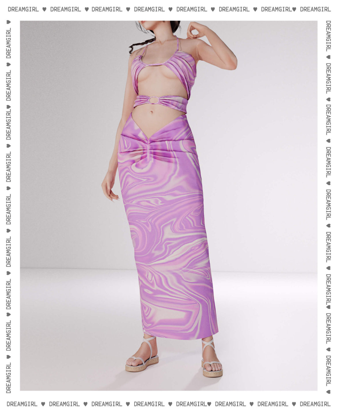 Sims 4 marble cut out dress new mesh by dreamgirl