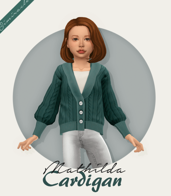 Sims 4 mathilda cardigan kids version