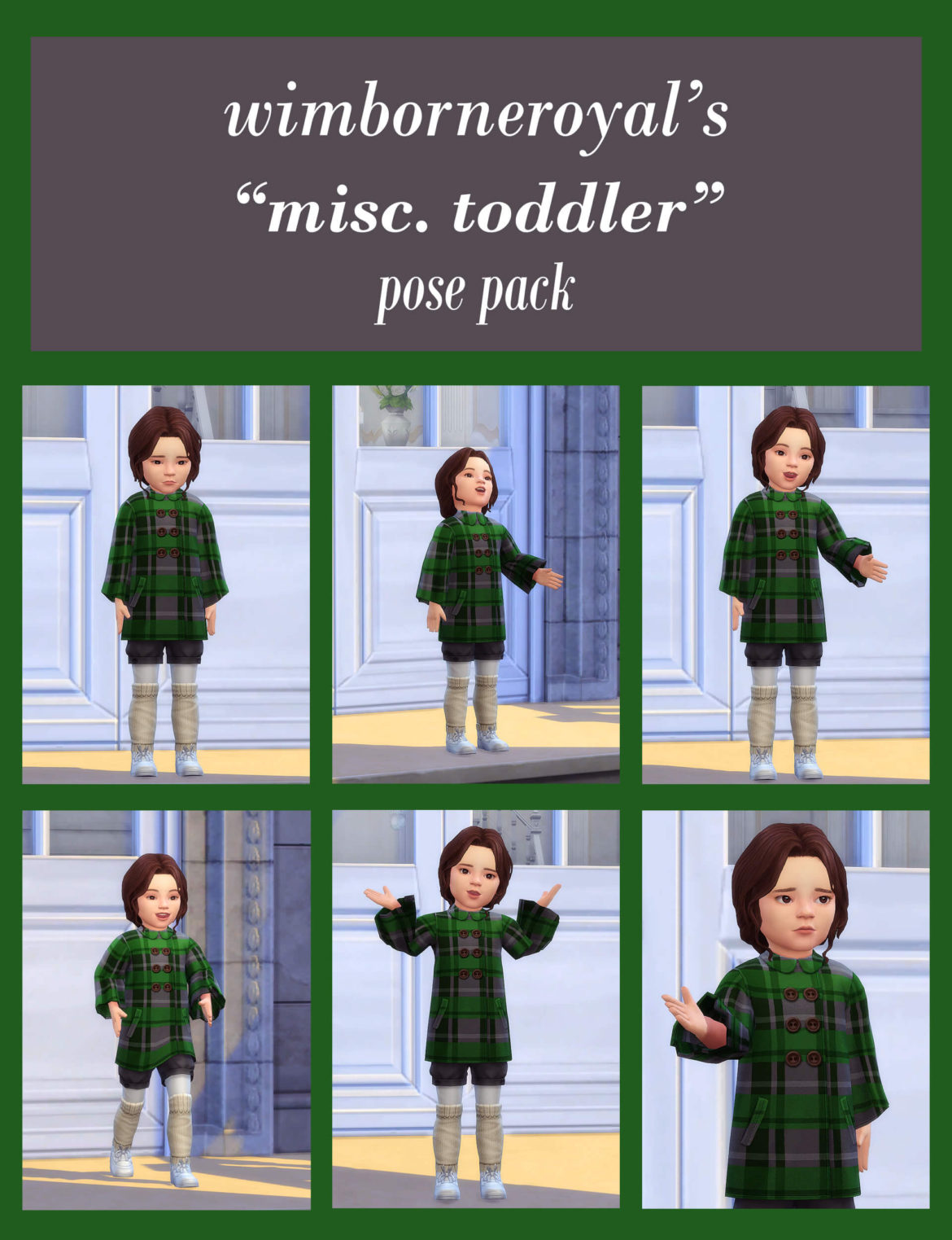 Sims 4 misc toddler pose pack