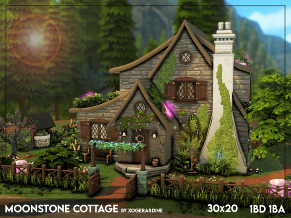 Sims 4 moonstone cottage another halloween lot