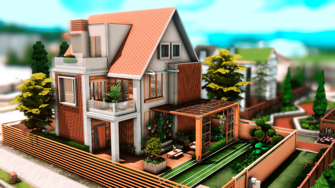 Sims 4 NO CC – Eco Modern House