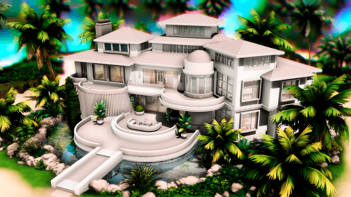 Sims 4 NO CC – Modern Paradisiac Mansion