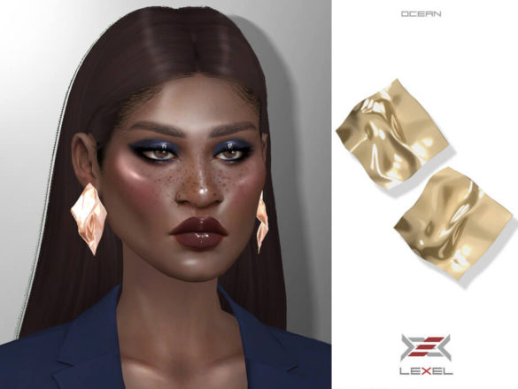 Sims 4 Ocean Earrings by LEXEL_s