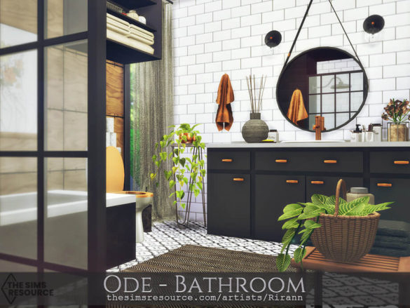 Sims 4 Ode Bathroom by Rirann at TSR