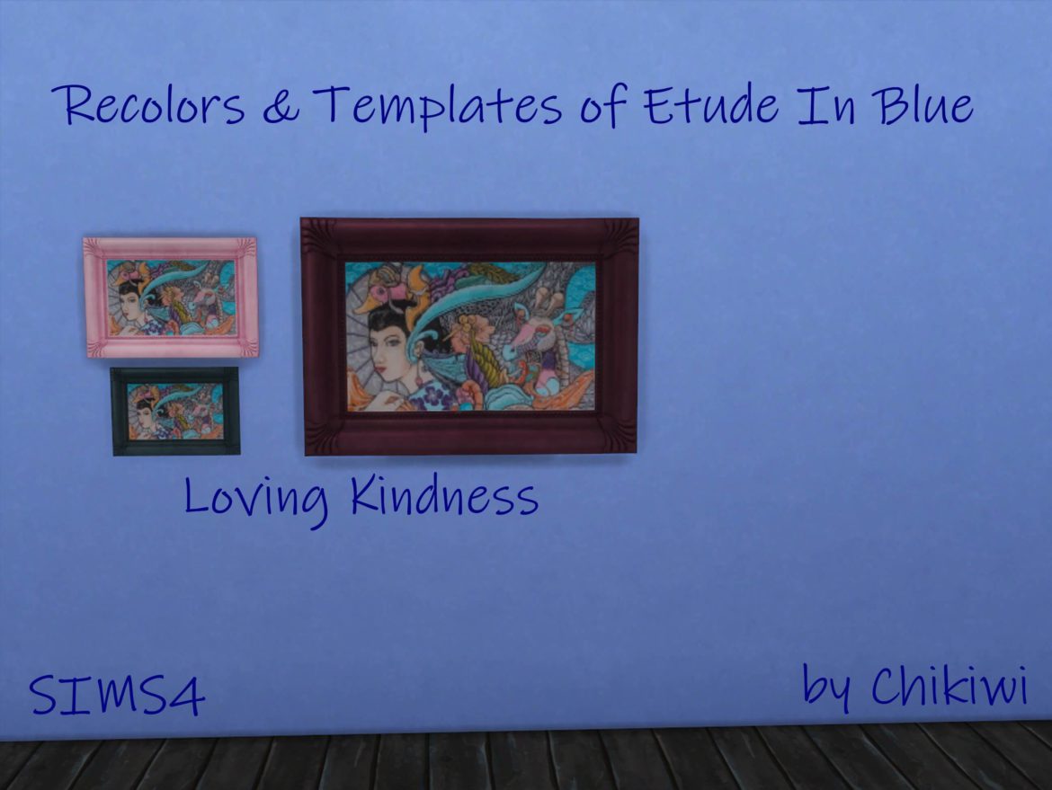 Picture Frame Recolors and Templates – Etude in Blue