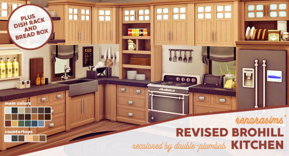 Sims 4 renorasims revised brohill kitchen recolor 20