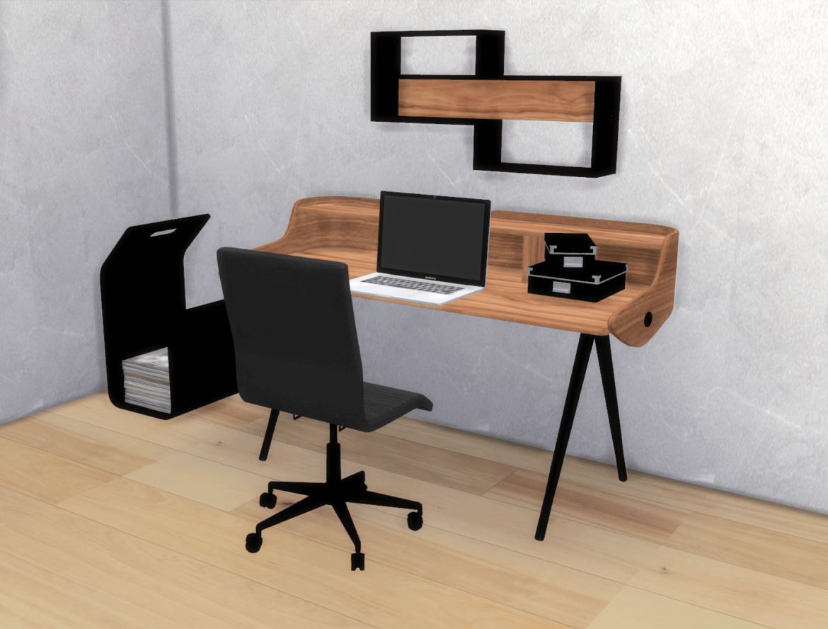 Sims 4 ro office 6 new meshes office chair desk macbook
