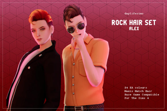 Sims 4 rock hair set alex hair inspired by alex turner