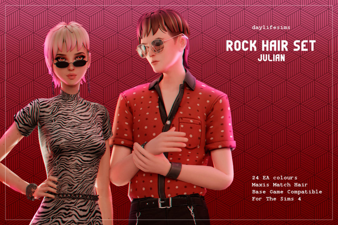 Sims 4 rock hair set