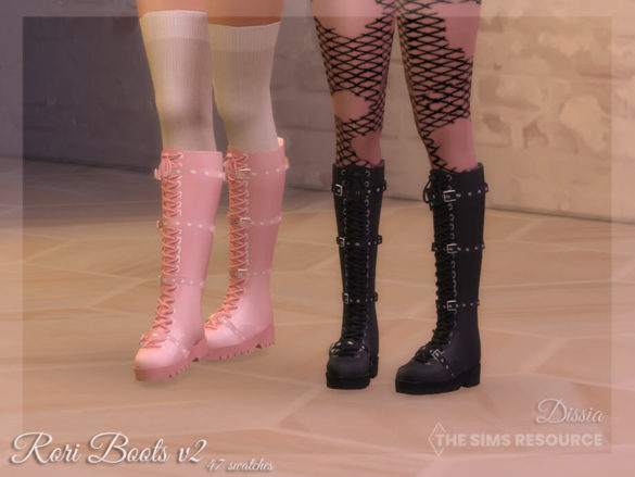 Sims 4 Rori Boots v2 by Dissia