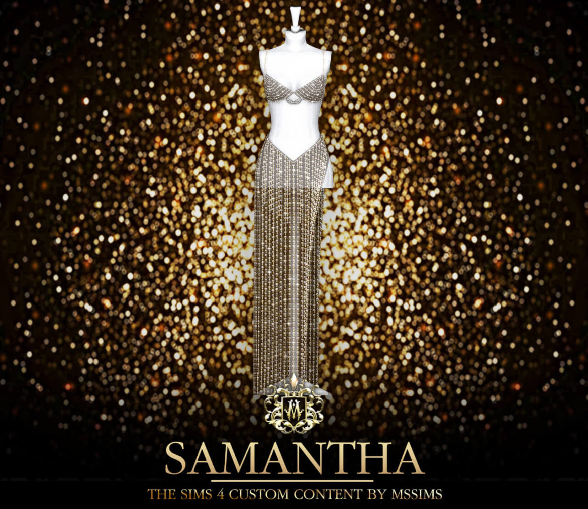 Sims 4 SAMANTHA GOWN at MSSIMS