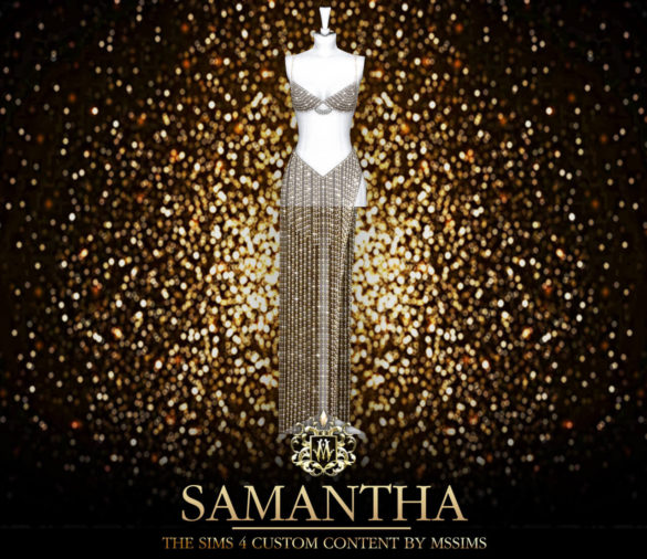 Sims 4 SAMANTHA GOWN at MSSIMS