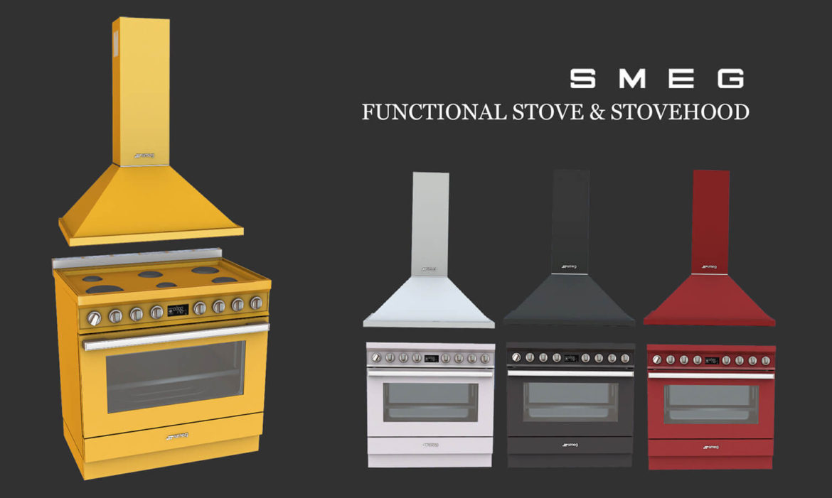 Sims 4 Smeg Stove by Leo Sims