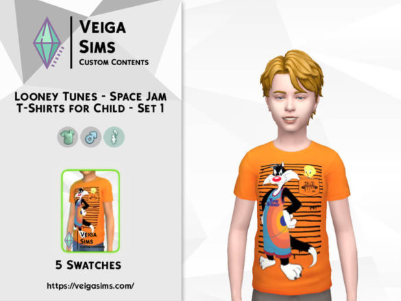 Space Jam T-Shirts for Child – Set 1 by David_Mtv