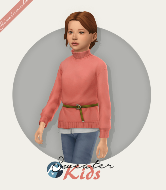 Sims 4 sweater with belt kids version