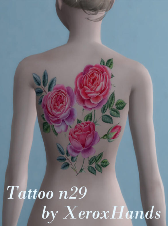 Sims 4 tattoo n29 all genders teen