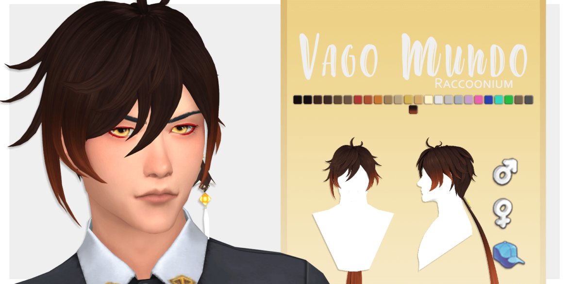 Sims 4 Vago Mundo hair – hairpin