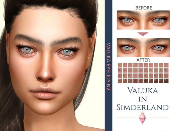 Sims 4 Valuka eyelids N2 by Valuka
