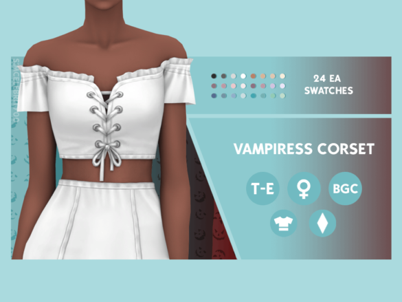 Sims 4 vampiress set Corset