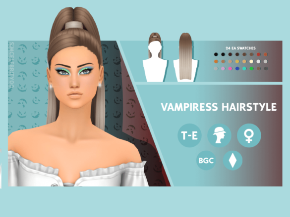 Sims 4 vampiress set hairstyle download maxis match