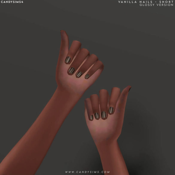 Sims 4 VANILLA NAILS | MATTE AND SHORT at Candy Sims 4