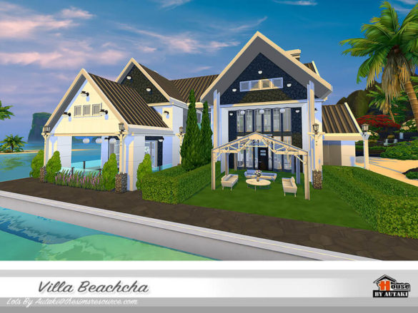 Sims 4 Villa Beachcha by autaki at TSR
