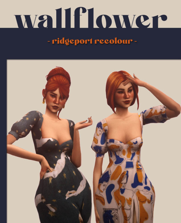 Sims 4 wallflower dress by ridgeport