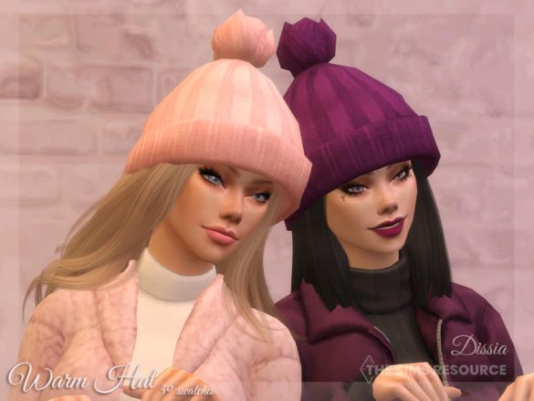 Sims 4 Warm Hat by Dissia