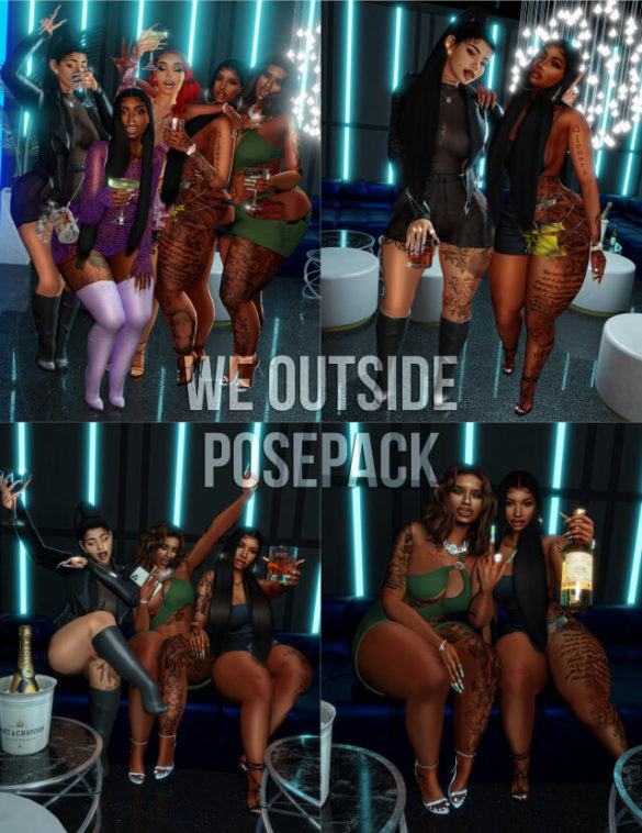 Sims 4 we outside posepack 6 group poses 2 not