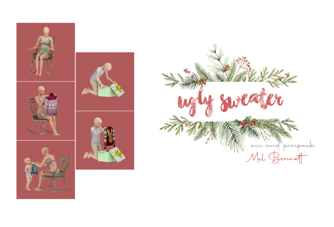 Sims 4 advent calendar 10 ugly sweater acc and posepack