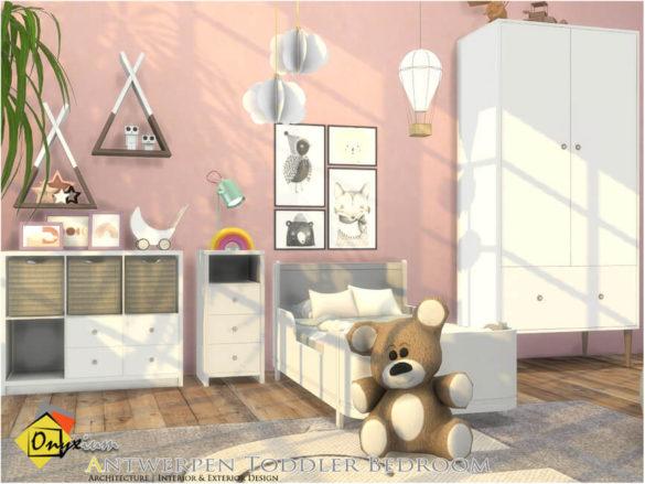 Sims 4 Antwerpen Toddler Bedroom by Onyxium at TSR