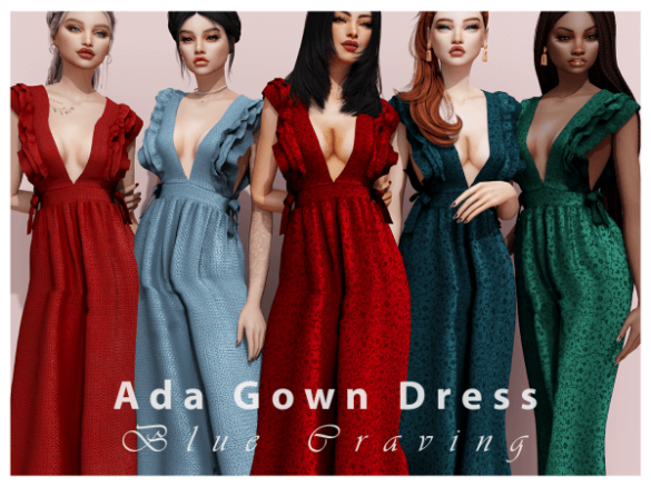 Sims 4 Blue Craving – Ada Ball Gown