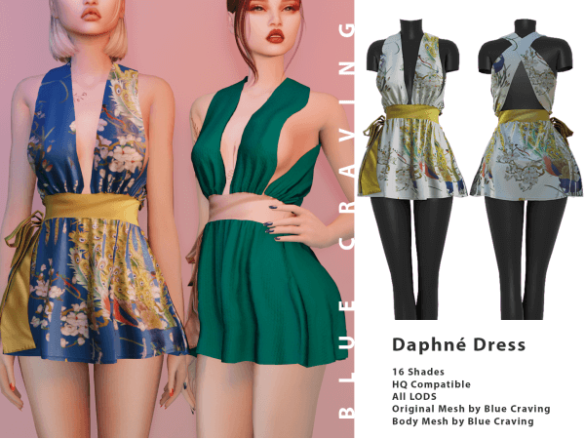 Sims 4 Blue Craving – Daphné dress