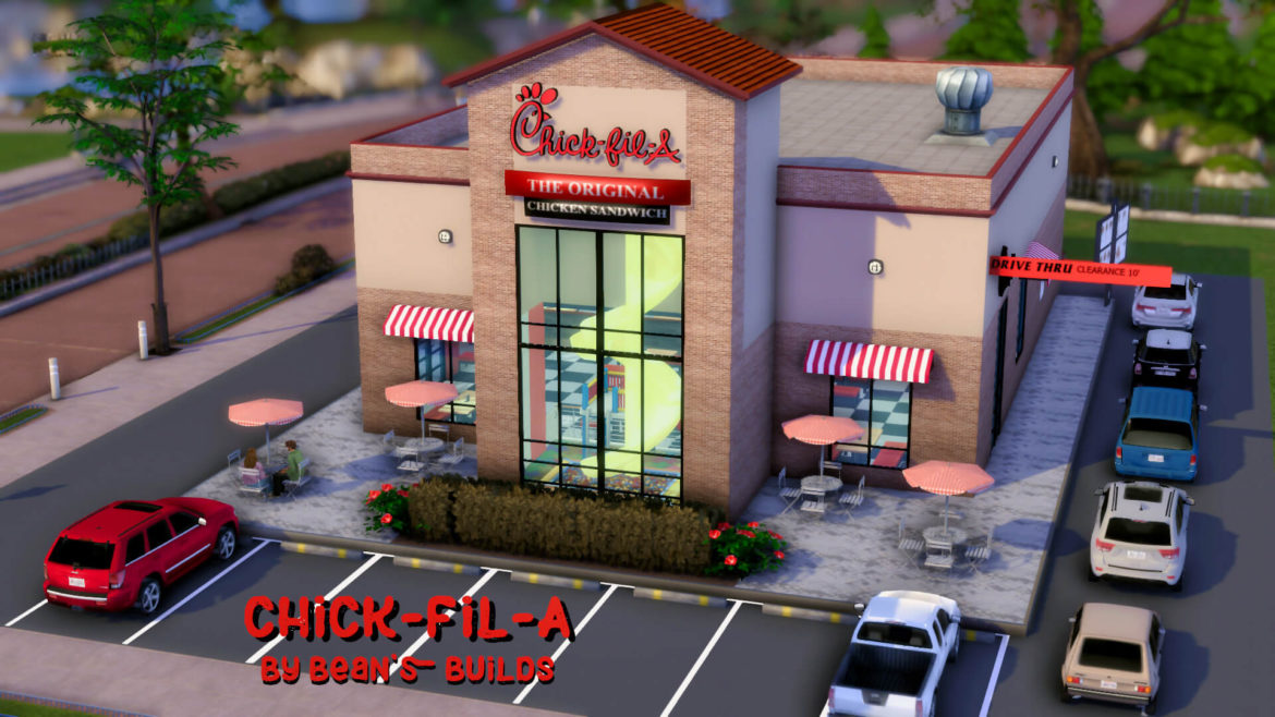 Sims 4 chick fil a this build is a collab