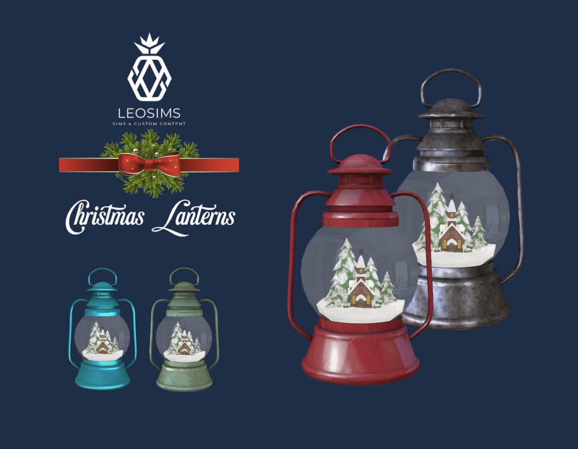Sims 4 Christmas Lanterns at Leo Sims