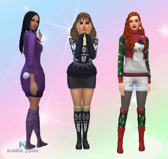 Sims 4 christmas socks